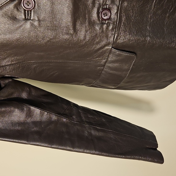 Women's Sable Brown Leather Jacket Size 8 - Picture 3 of 6